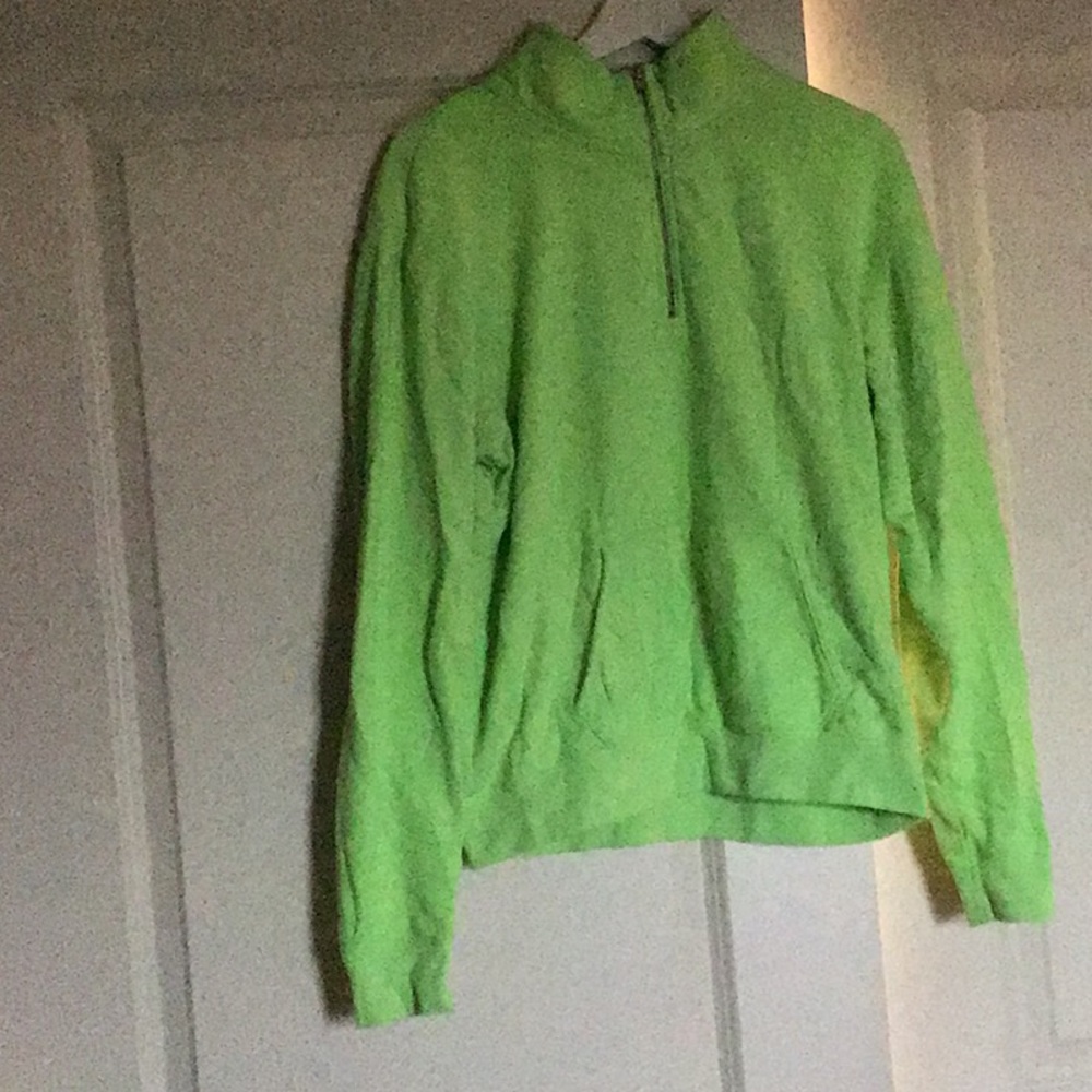 Neon green PINK quarter zip